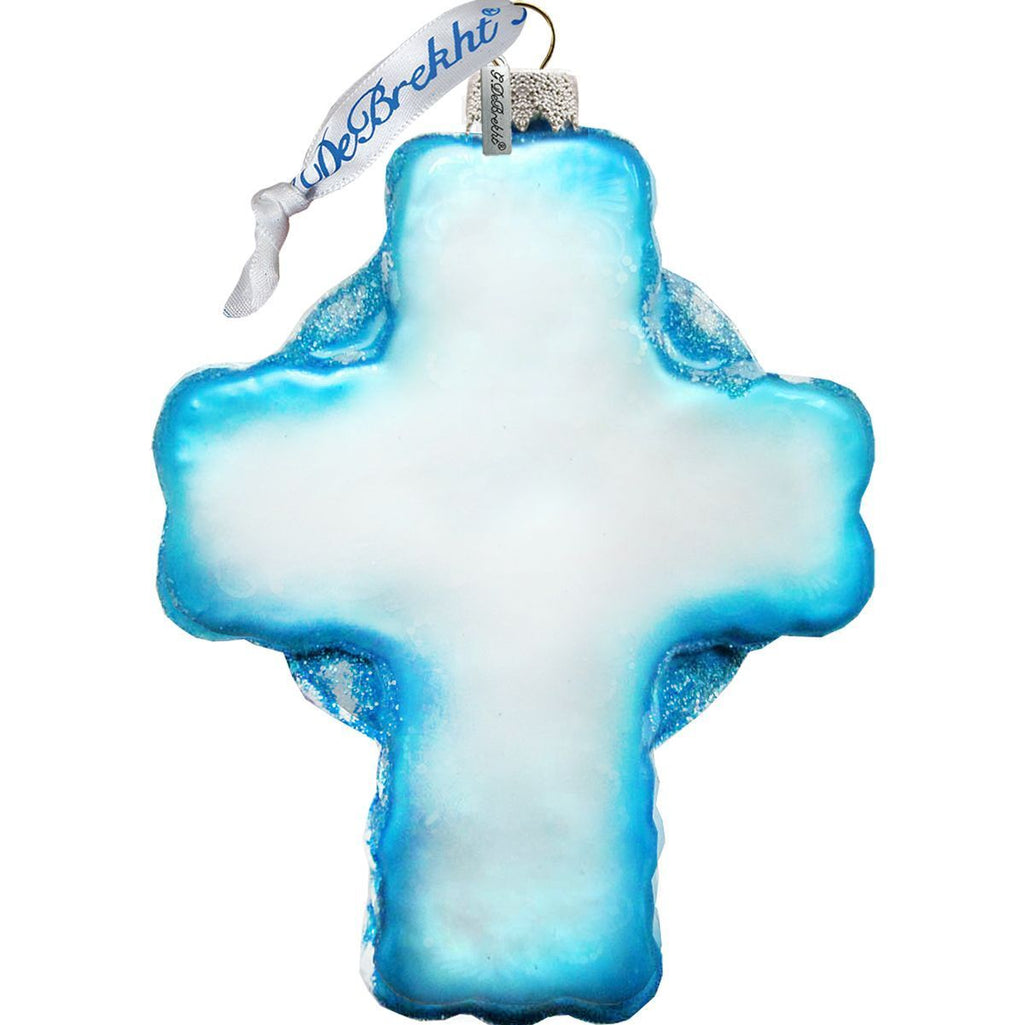 Glass LED Lighted Cross Glass Ornament Blank #C70804-LED