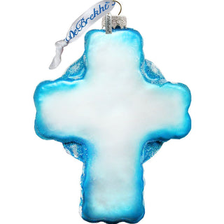 Glass LED Lighted Cross Glass Ornament Blank #C70804-LED