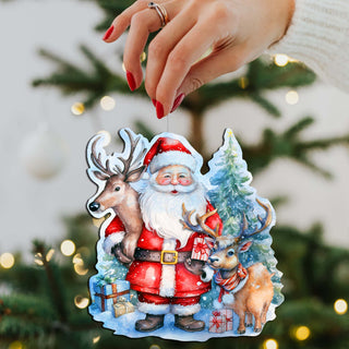 Christmas Is Here Decorative Eco Wood Ornaments Set of 3 by G. Debrekht - Christmas Decor - 8091028-S3