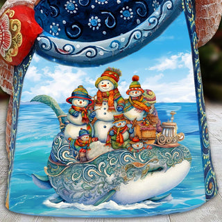 Snowmen Christmas Journey Santa Hand-Painted WOODCARVED Masterpiece Figurine by G. DeBrekht - Christmas Decor - 8203023 *** PRE-ORDER - Handmade Just for You! ***