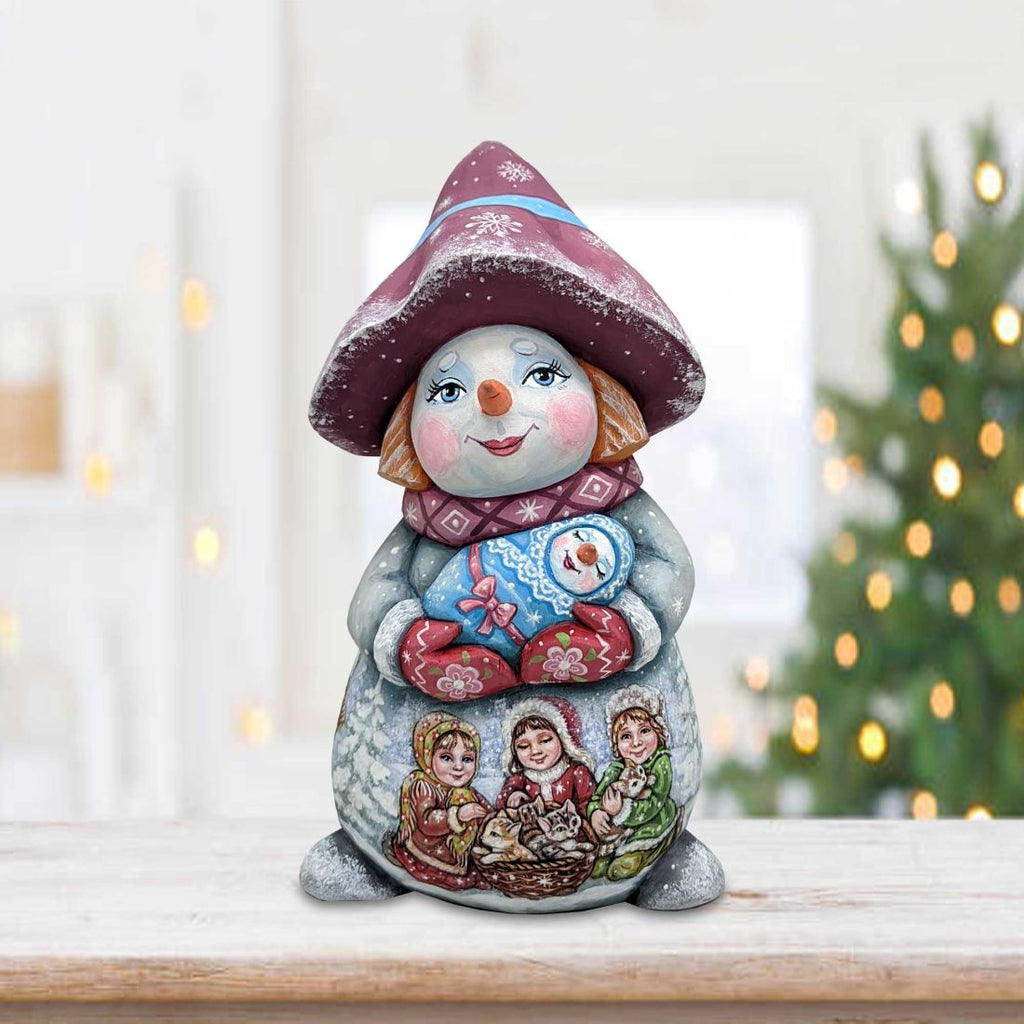 Kids fun Mrs. Showgirl Hand-Painted WOODCARVED Masterpiece by G. DeBrekht - Christmas Santa Snowman Decor - 2821587-2
