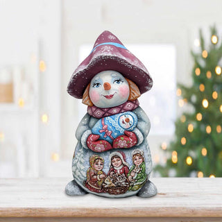 Kids fun Mrs. Showgirl Hand-Painted WOODCARVED Masterpiece by G. DeBrekht - Christmas Santa Snowman Decor - 2821587-2
