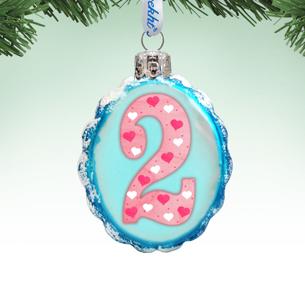 2 Mini Mercury Glass Ornaments by G. Debrekht - Love Family and Kids Decor - 770002