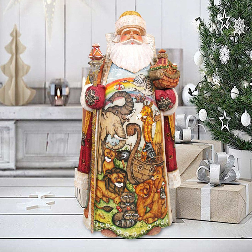 Noah's Ark Santa devotion Santa Hand-Painted WOODCARVED Masterpiece by G. DeBrekht - Nativity Holiday Decor - 215831 *** PRE-ORDER - Handmade Just for You! ***