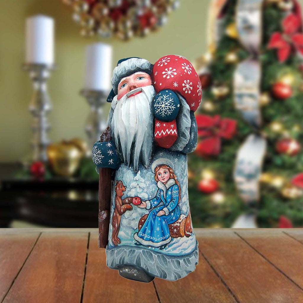 Mr. Mrs. Santa Hand-Painted WOODCARVED Masterpiece by G. DeBrekht - Christmas Decor - 8215106 *** PRE-ORDER - Handmade Just for You! ***