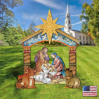 Holy Family Outdoor Nativity Set by G. DeBrekht - Nativity Holiday Decor - 8114030FS