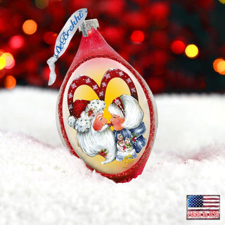 Merry Kissmas Glass Ornament by Jamie Mills-Price - Christmas Decor - 757-302-MP