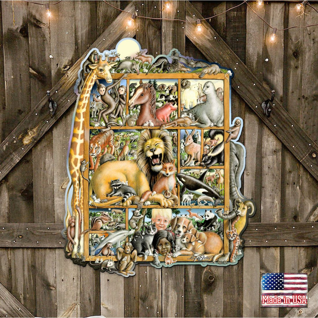 Animals Whimsical Wall Art by Laura Seeley - Love Family Kids Decor - 8513008-LS