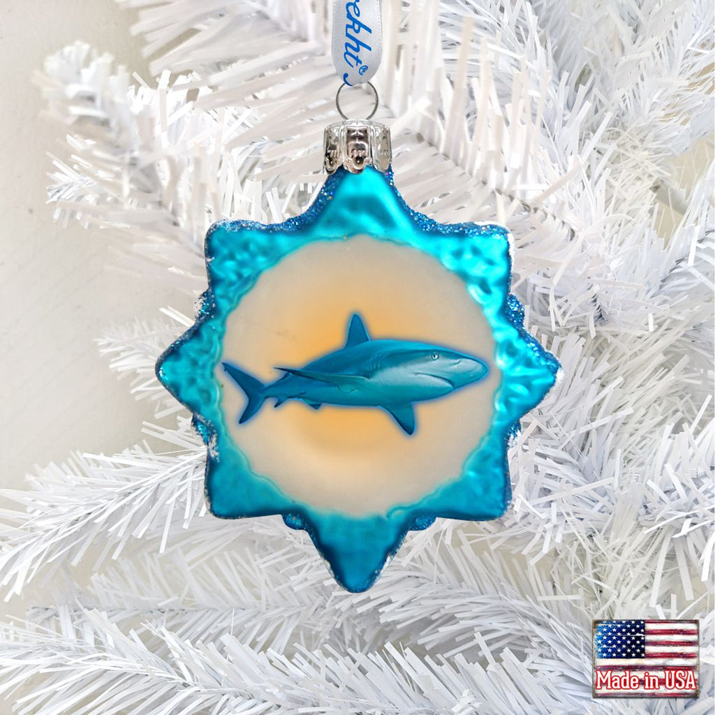 Shark Mercury Glass Ornament by G. DeBrekht - Coastal Holiday Decor - 776287