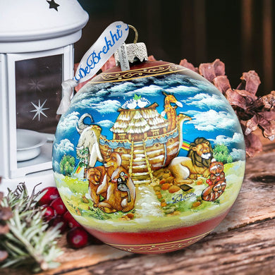 Noah's Ark Ball Glass Ornament Limited Edition by G. DeBrekht - Nativity Holiday Decor - 73859