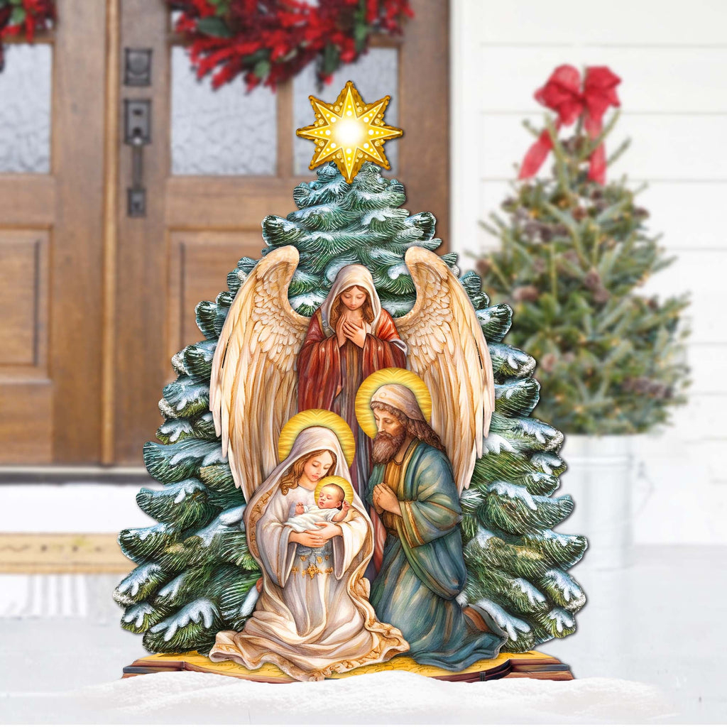 Holy Family Nativity Outdoor Decor by G. Debrekht - Nativity Holiday Decor - 8611042F