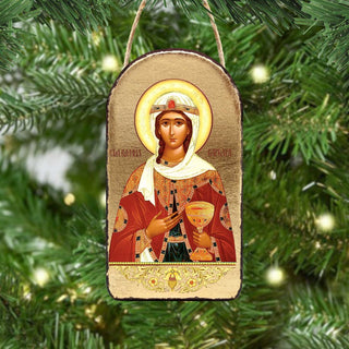 Saint Barbara Religious Orthodox Sacred Icon Ornament - Inspirational Icon Decor - 87038