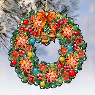 Christmas Wreath Wooden Ornaments by G. DeBrekht - Christmas Decor - 8185307