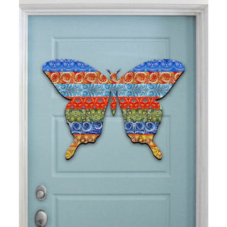 Quilted Butterfly Easter Door Decor by G. DeBrekht - Easter Spring Decor - 8198718H