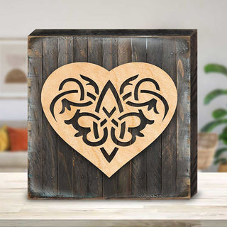 Celtic Heart Decor Art Wooden Wall Art by Celtic Art - Celtic Decor - 953166B