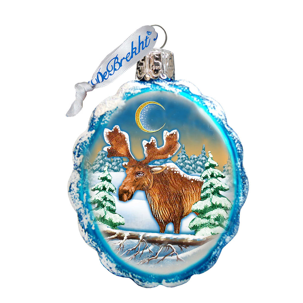 Moose Mercury Glass Ornament by G. DeBrekht - Wildlife Holiday Decor - 771025