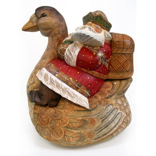 Santa on Goose Piggy Bank Box 8