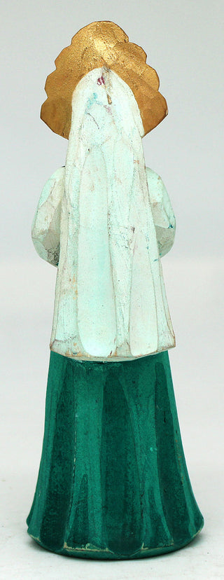 One-of-a-Kind Women with Box Wood Carved Ornament 5.5