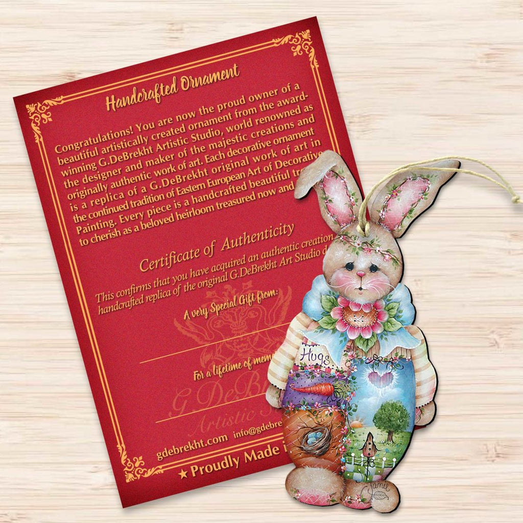 Bella Bunny Wooden Ornaments Easter by Jamie Mills-Price - Easter Spring Decor - 8457601