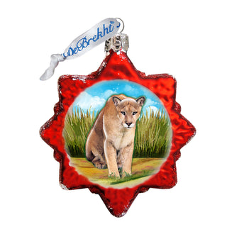 Lion Safari Mercury Glass Ornament by G. DeBrekht - Wildlife Holiday Decor - 771044