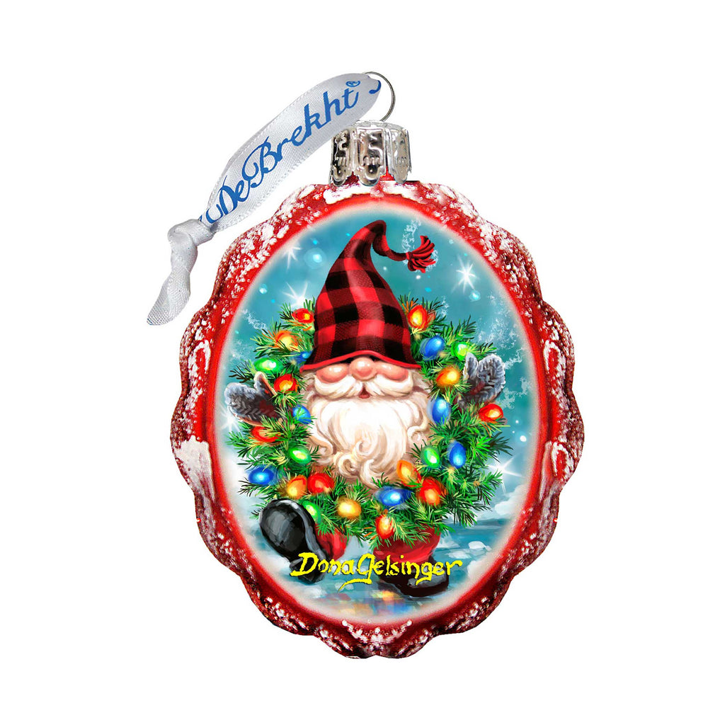 Bright Lights Gnome Dwarf Mercury Glass Ornament by D. Gelsinger - Christmas Decor - 778109-DG