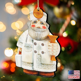 Doctor Santa Christmas Wooden Ornaments by G. DeBrekht - Christmas Santa Snowman Decor - 8151921