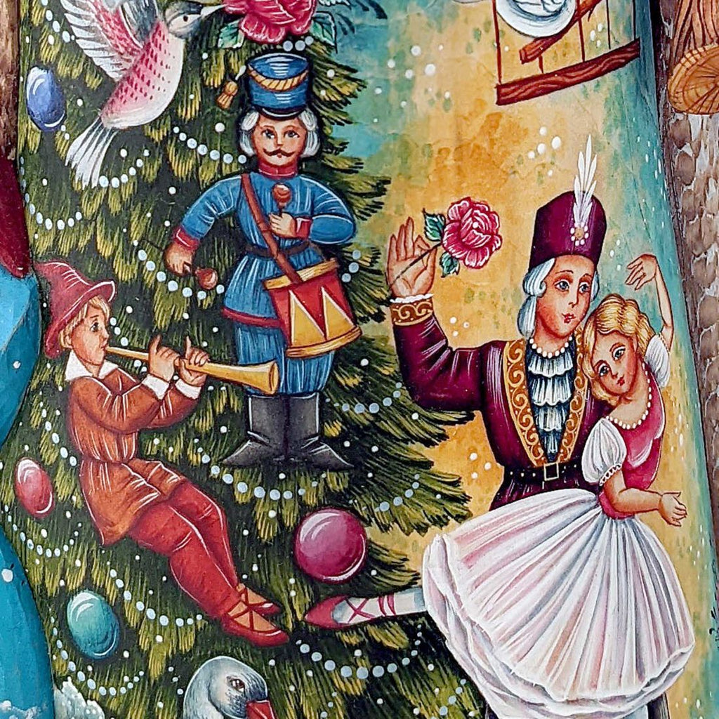 Evergreen Dance Santa Hand-Painted WOODCARVED Masterpiece by G. DeBrekht - Christmas Decor - 241138 *** PRE-ORDER - Handmade Just for You! ***