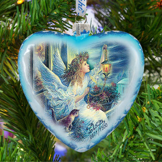Light the Way Angel Glass Ornament Limited Edition by Strelkina at G. DeBrekht - Nativity Holiday Decor - 738-085-ST