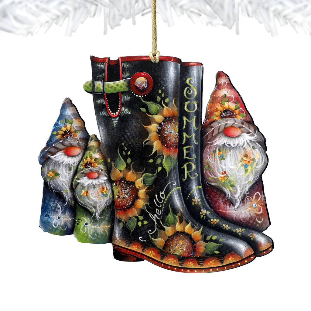 Hello Summer Boots Wooden Ornaments by Jamie Mills-Price Love Kids Family Decor - 8611062-3-MP