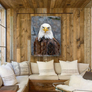 Eagle Portrait Art Wooden Wall Art by Nature Wonders - Nature Wildlife Decor - 95296B