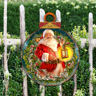 Enchanted Christmas Santa wreath Door Decor by D. Gelsinger - Christmas Decor - 8461051H-1003