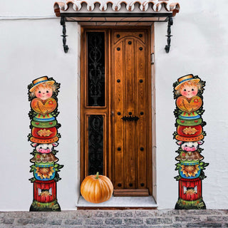 For the Love of Autumn Set of 2 Walkway Greeters Outdoor Decor by Jamie Mills-Price - Halloween Thanksgiving Decor - 8457804F-S2