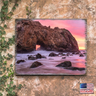 Ocean Sunset Art Wooden Wall Art by Nature Wonders - Nature Wildlife Decor - 95403B