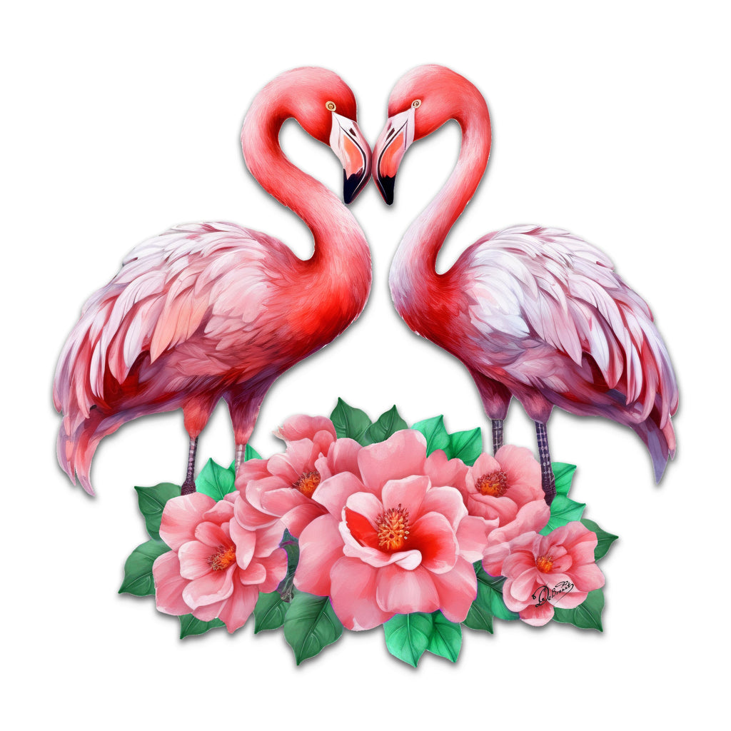 Flamingos Love Holiday Door Decor by G. Debrekht - Love Kids Family Decor - 8611039H