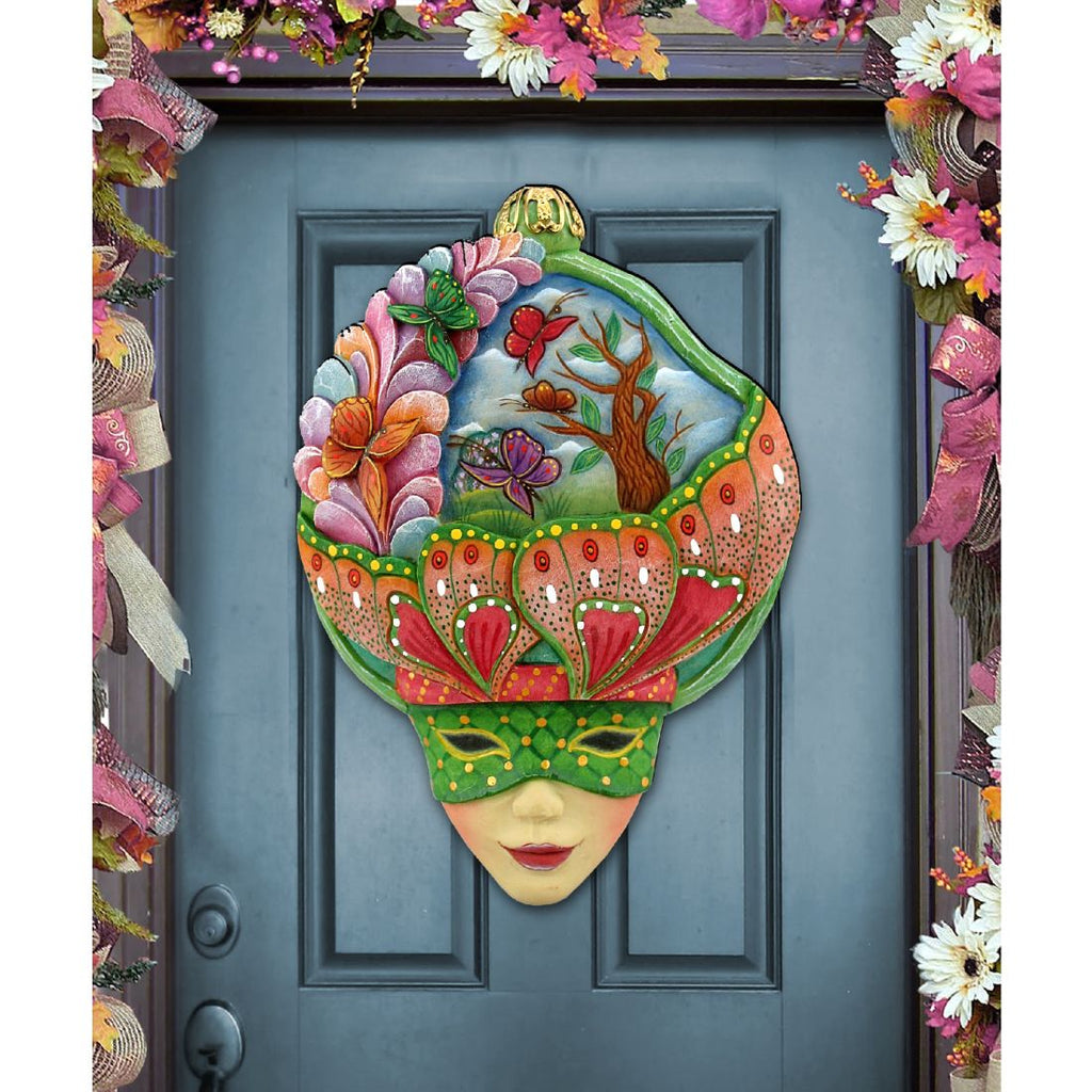 Butterfly Mask Halloween Door Decor by G. DeBrekht - Thanksgiving Halloween Decor - 8161037H