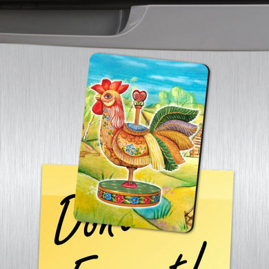 Rooster Woods Shape Refrigerator Magnets Set of 3