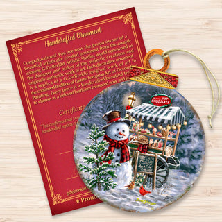 Hot Chocolate Stand - Frosty Fun Wooden Ornaments by D. Gelsinger Christmas Santa Snowman Decor - 8611087-DG