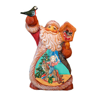 Santa Helper Christmas Figurine by G. DeBrekht - Christmas Santa Snowman Decor - 561633