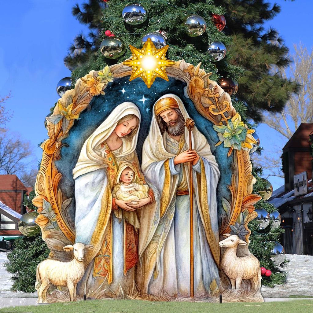 Nostalgic Nativity Scene Outdoor Decor by G. Debrekht - Nativity Holiday Decor - 8611074F