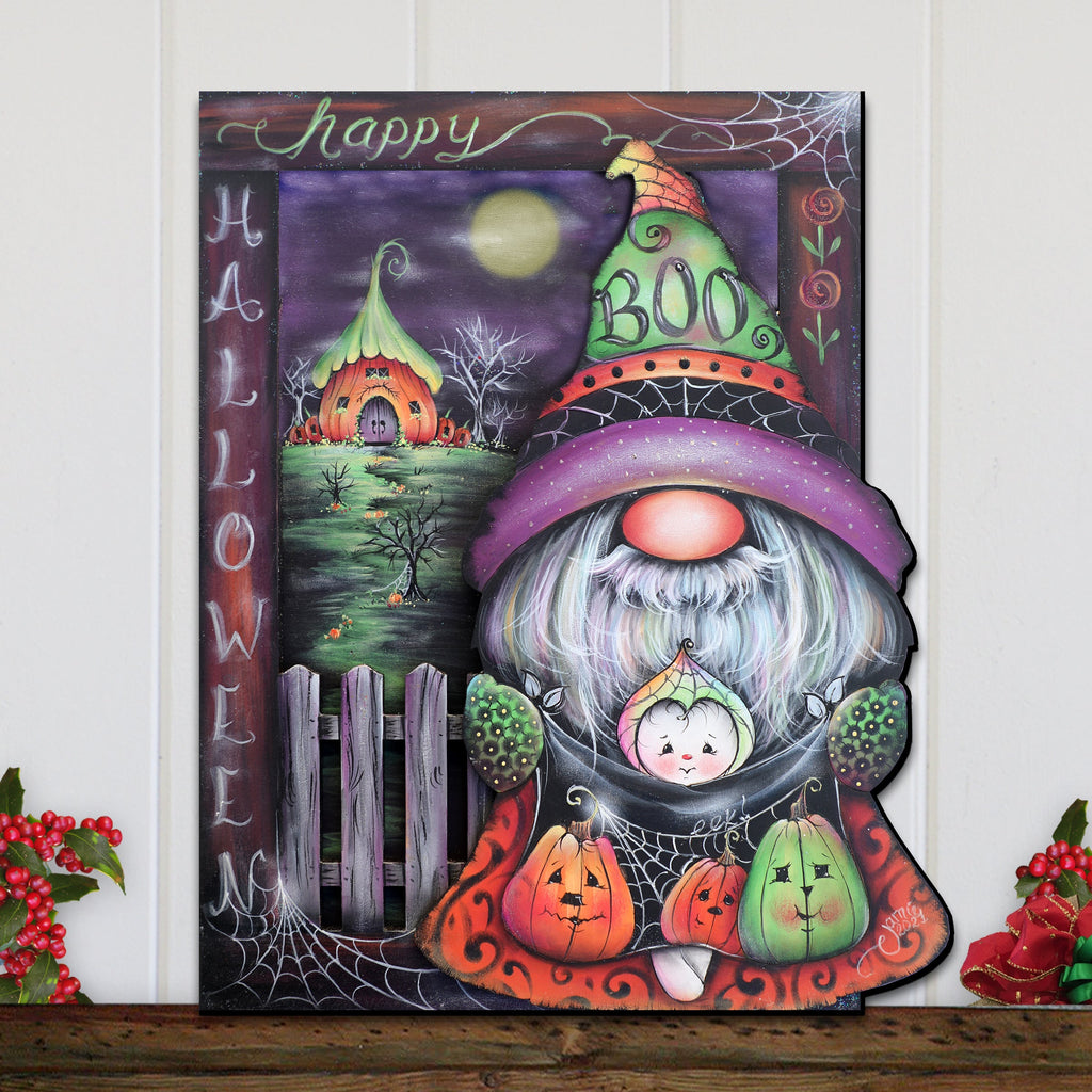 Boo Halloween Gnome Holiday Door Decor by Jamie Mills-Price - Halloween Decor - 8611077H-MP