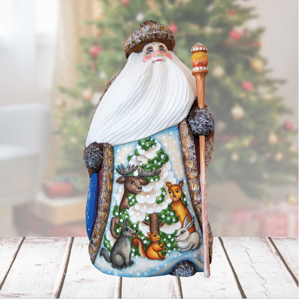 Forest Gathering Hand-Painted WOODCARVED Masterpiece by G. DeBrekht - Wildlife Holiday Decor - 8214853