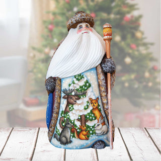Forest Gathering Hand-Painted WOODCARVED Masterpiece by G. DeBrekht - Wildlife Holiday Decor - 8214853