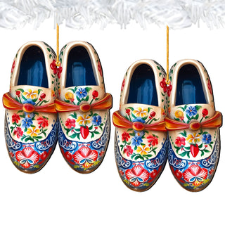 Danish Shoes Decorative Wooden Ornaments by G. Debrekht - Love Family Decor - 8688310