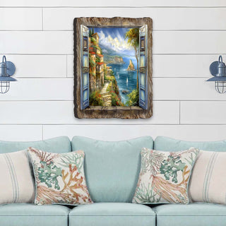 Seaside Window Perspective View Wall Art by G. DeBrekht Coastal Decor - 8492103W