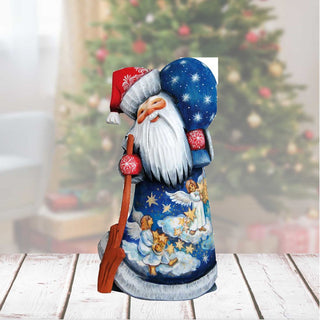 Guarding Stars Santa Hand-Painted WOODCARVED Masterpiece by G. DeBrekht - Nativity Holiday Decor - 8214478 *** PRE-ORDER - Handmade Just for You! ***