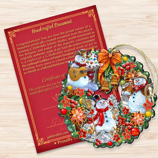 Western Snowy Wreath Wooden Ornaments by Gelsinger - Christmas Decor - 8185307-3-DG