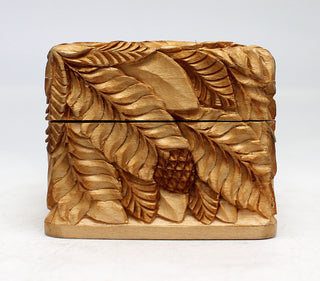 One-of-a-Kind Floral Wood Carved Jewelry Box 2.5