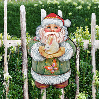 Bunny Santa Wall Door Decor by G. DeBrekht - Easter Spring Decor - 8118085H