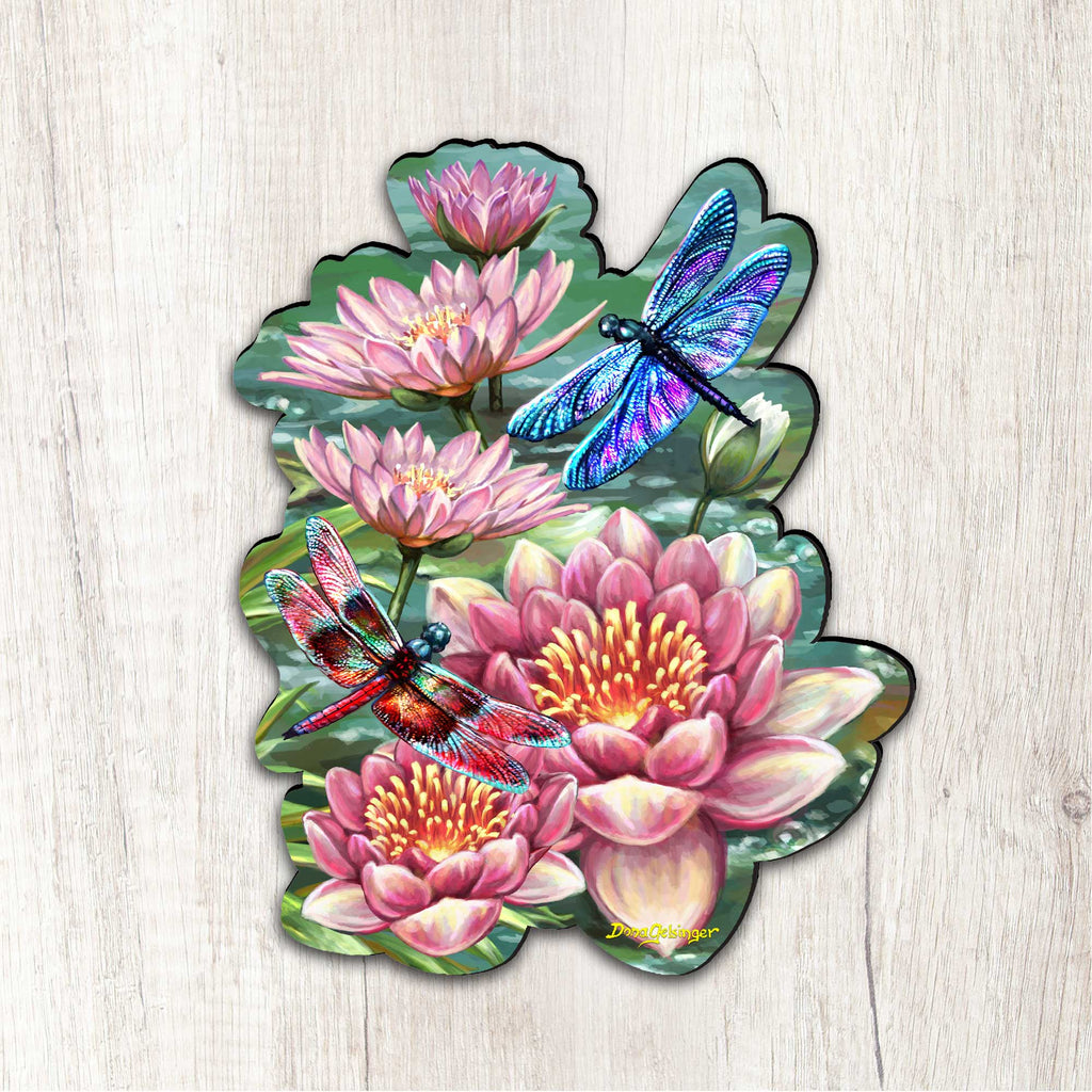 Dragonflies and Water Lilies Wildlife Wall Decor - D. Gelsinger - Wildlife Holiday Decor - 8461065H-DG