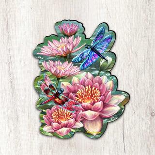 Dragonflies and Water Lilies Wildlife Wall Decor - D. Gelsinger - Wildlife Holiday Decor - 8461065H-DG